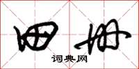 朱锡荣田册草书怎么写