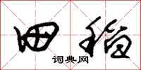 朱锡荣田稻草书怎么写