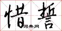 钱沛云惜誓行书怎么写