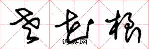 朱锡荣老花根草书怎么写
