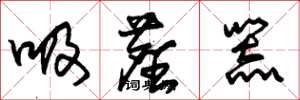 朱锡荣吸尘器草书怎么写
