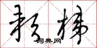 曾庆福软梯草书怎么写