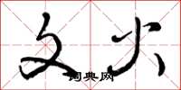 曾庆福文火草书怎么写
