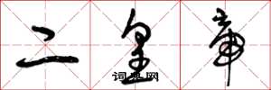 曾庆福二皇帝草书怎么写