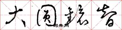曾庆福大圆镜智草书怎么写