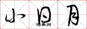 曾庆福小日月草书怎么写