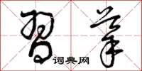曾庆福习导草书怎么写