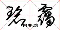 朱锡荣碧霭草书怎么写