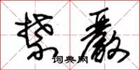 朱锡荣禁严草书怎么写