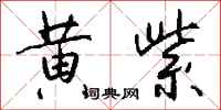 钱沛云黄紫行书怎么写