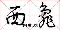 曾庆福西龟草书怎么写