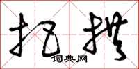 曾庆福把拱草书怎么写