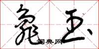 曾庆福龟玉草书怎么写
