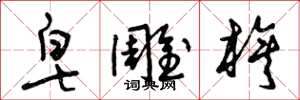 曾庆福皂雕旗草书怎么写