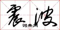 朱锡荣震波草书怎么写