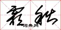 朱锡荣霜秋草书怎么写