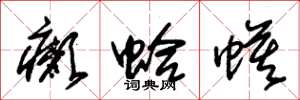朱锡荣癞蛤蟆草书怎么写