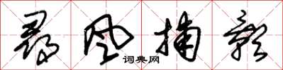 朱锡荣寻风捕影草书怎么写
