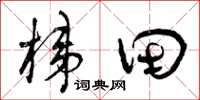 曾庆福梯田草书怎么写
