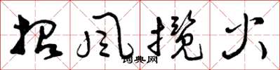 曾庆福招风揽火草书怎么写