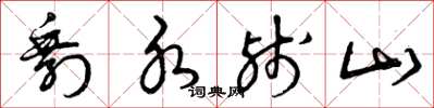 曾庆福剩水残山草书怎么写
