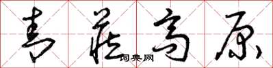 曾庆福青藏高原草书怎么写