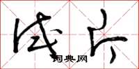 曾庆福试片草书怎么写
