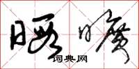 曾庆福暇旷草书怎么写