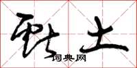 曾庆福献土草书怎么写