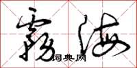 曾庆福雾海草书怎么写