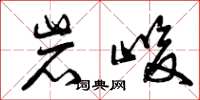 曾庆福岩峻草书怎么写