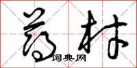 曾庆福薄材草书怎么写