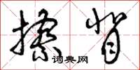 曾庆福擦背草书怎么写