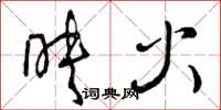 曾庆福映火草书怎么写