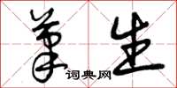 曾庆福笔生草书怎么写