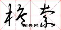 曾庆福桅索草书怎么写