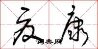曾庆福夏康草书怎么写