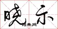 曾庆福晓示草书怎么写