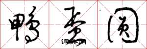 曾庆福鸭蛋圆草书怎么写