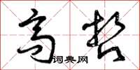 曾庆福高哲草书怎么写