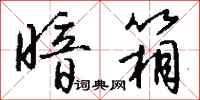 钱沛云暗箱行书怎么写