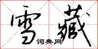 钱沛云雪藏行书怎么写