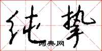 钱沛云纯挚行书怎么写