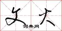 梁锦英文火草书怎么写