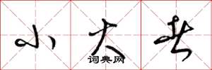 梁锦英小火者草书怎么写