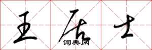 梁锦英王居士草书怎么写