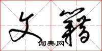 梁锦英文籍草书怎么写
