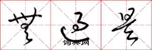 梁锦英无过是草书怎么写