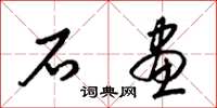 梁锦英石画草书怎么写