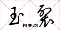 梁锦英玉裂草书怎么写
